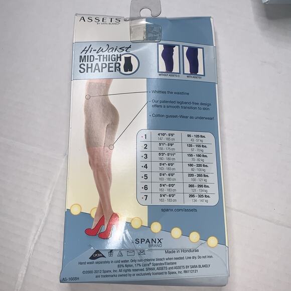 SPANX - Assets by Sara Blakely‎ Hi-Waist Mid-Thigh Shaper Nude Size 4 - Picture 11 of 11